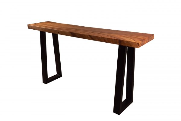 narrow entry table acacia wood