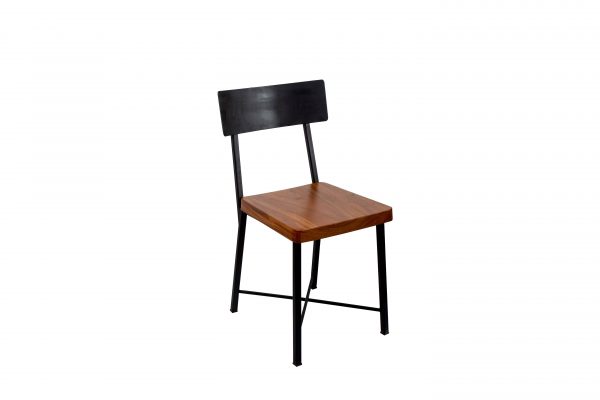 Acacia Dining Chairs with Steel Legs