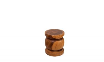 turned wood stool