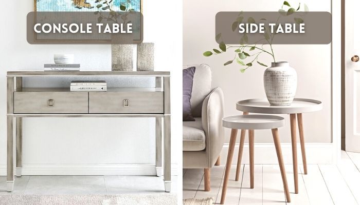 what is the difference between a console table and side table